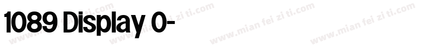 1089 Display 0字体转换